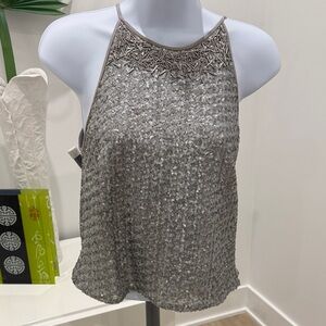 Halston Heritage Silver Embellished Camisole